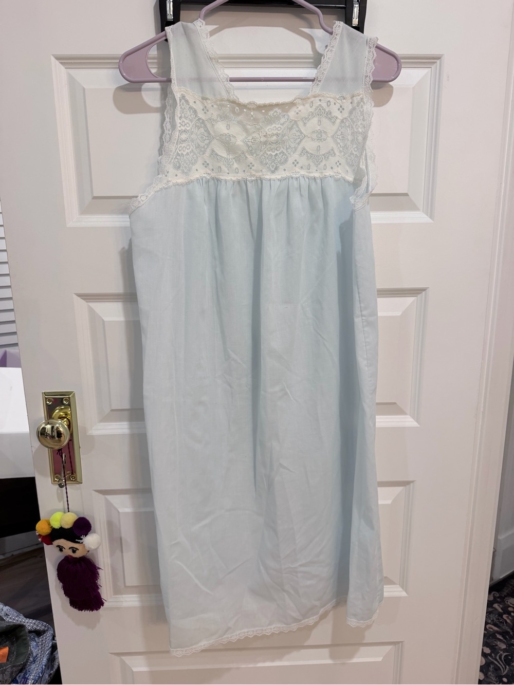 vintage Katz light blue babydoll nightgown